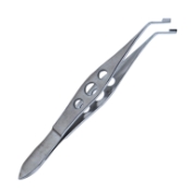 Dodick Lens Folding Forceps, Angled, Cup Paddle Shape Jaws, Three Hole Handle, Overall Length 4-7/16" (113mm) 2710776,11/6/9321,K5-8210