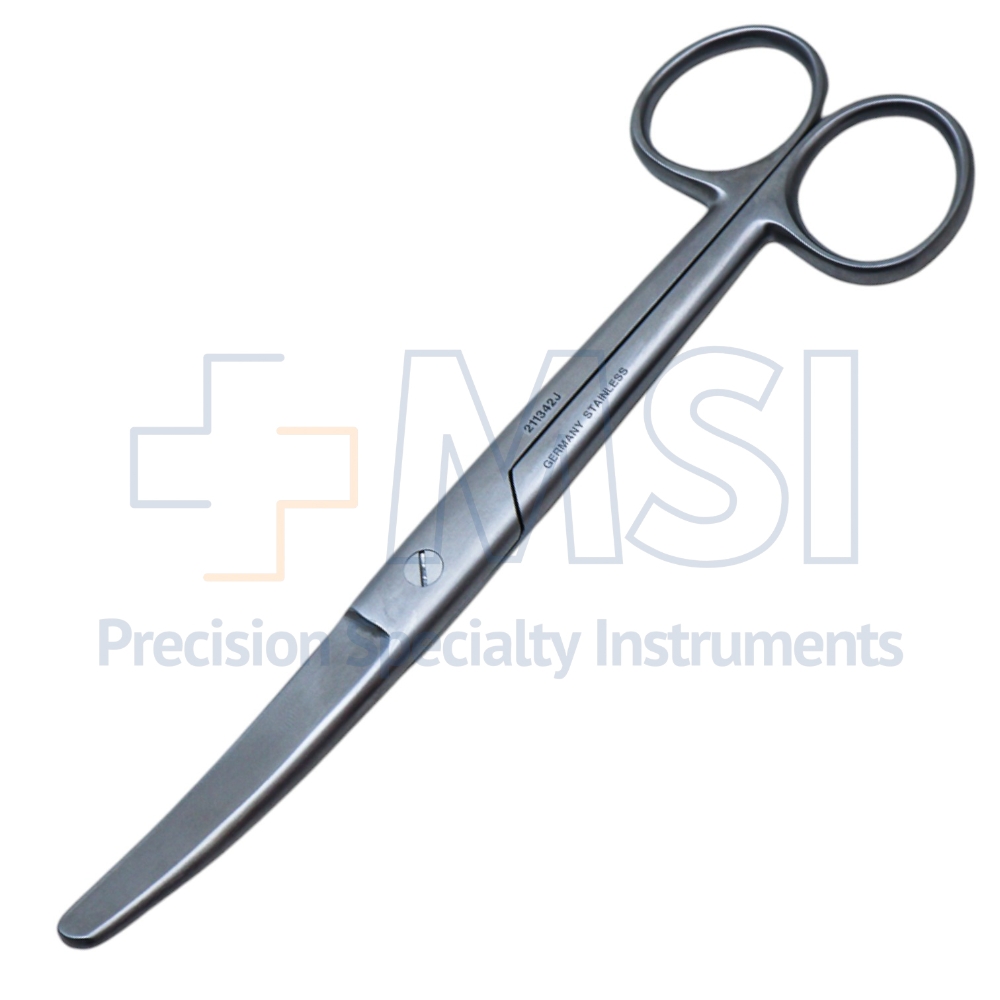 - Doyen Gynecological Scissors, Curved, Overall Length 6-7/8