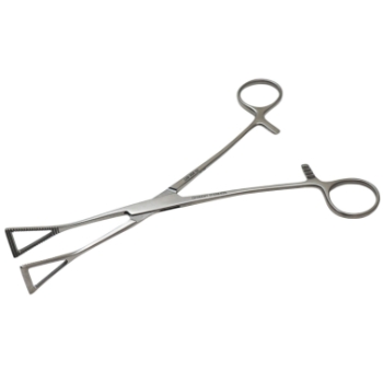 Duval Lung Grasping Forceps, Serrated, Triangular 25mm Jaw, Overall Length 8" (200mm) 