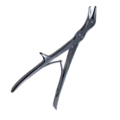 Echlin Rongeur, Double Action, 3mm X 12mm Bite, Curved On Side, Overall Length 9" (230mm) 