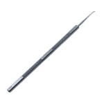 Ellis Foreign Body Spud, Small Curved Rounded Blade, Serrated Flat Handle, Polished Finish, Overall Length 4-3/4" (120mm) 20941,May-57,K2-4100,E0846