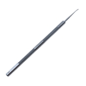 Ellis Foreign Body Spud, Small Curved Rounded Blade, Serrated Flat Handle, Polished Finish, Overall Length 4-3/4" (120mm) 20941,May-57,K2-4100,E0846