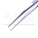 Elschnig Fixation Forceps, Straight Shafts, 1 x 2 (2mm) Elschnig Style Teeth, Serrated Narrow Handle, Polished Finish, Overall Length 4-3/8" (110mm) - 5-2795