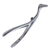 Endaural Speculum, Small 22mm Blades, Strongly Curved Shafts, Overall Length 6" (153mm) 