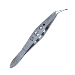 Ernest Mcdonald II Lens Inserting Forceps, Angled, Cross Action, Three Hole Handle 2714063,11/6/9330,K5-8229