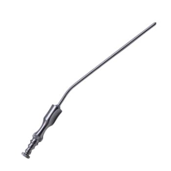 Frazier Suction Tube, Angled, Finger Cut-Off, 10Fr, 3.3mm, Overall Length 4" (102mm) 