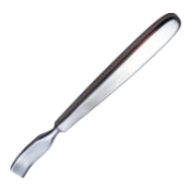Farabeuf Periosteal Raspatory, Straight Edge, Curved 13mm Blade, Sharp, Overall Length 6" (152mm) 