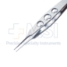 Fechtner Style Conjuntiva Forceps, Very Delicate, Ring Shaped Tip, 3 Hole Handle - 11-6-2931