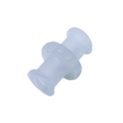 Female To Female Luer Thread Style Coupler, Natural Kynar PVDF 