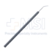 Fenzl Insertion Hook, Angled 45 Degrees, 10mm Shaft, 0.2mm Tip, Round Knurled Handle, Dull Finish, Overall Length 4-3/4" (120mm) - 5-1683