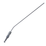 Ferguson Frazier Suction Tube, Angled, Finger Thumb Plate Cutoff Hole, 10Fr, 3.3mm Medium Large Working Length 7-7/8" (200mm), Overall Length 10 1/4'' (260mm) 