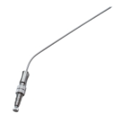 Ferguson Frazier Suction Tube, Angled, 8 French, Finger Thumb Plate Cutoff Hole, Working Length 6" (150mm), Overall Length 8 (203mm) 