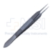 Fine-Castroviejo Suturing Forceps, Straight Shafts, 0.12mm Teeth, 6mm Tying Platform, Serrated Handle, Polished Finish, Overall Length 3-3/4" (95mm) - 5-2916-XD