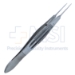 Fine-Castroviejo Suturing Forceps, Straight Shafts, 0.12mm Teeth, 5mm Tying Platform, Serrated Wide Handle, Polished Finish, Overall Length 4-1/4" (110mm) - 5-2916-XDWH