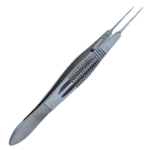 Fine-Castroviejo Suturing Forceps, Straight Shafts, 0.12mm Teeth, 5mm Tying Platform, Serrated Wide Handle, Polished Finish, Overall Length 4-1/4" (110mm) E1796,E1805 XDHW,08-01254,2252E,08-01254,E1805 XDWH