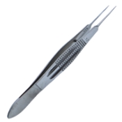 Fine-Castroviejo Suturing Forceps, Straight Shafts, 0.12mm Teeth, 5mm Tying Platform, Serrated Wide Handle, Polished Finish, Overall Length 4-1/4" (110mm) E1796,E1805 XDHW,08-01254,2252E,08-01254,E1805 XDWH