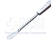 Fisher Spoon Needle, Double Ended, Needle Point, 5mm x 14mm Thin Curved Blade, Serrated Flat Handle, Polished Finish, Overall Length 5-3/8" (133mm) - 5-1859