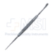 Fisher Spoon Needle, Double Ended, Needle Point, 5mm x 14mm Thin Curved Blade, Serrated Flat Handle, Polished Finish, Overall Length 5-3/8" (133mm) - 5-1859
