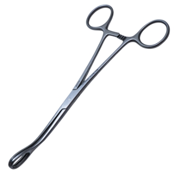 Foerster Sponge Forceps, Curved, Serrated, Overall Length 7" (180mm) 