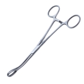 Foerster Sponge Forceps, Curved, Serrated Jaw, 7" (180mm) 