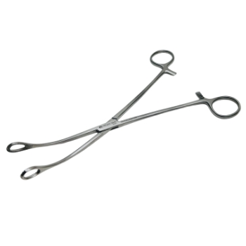 Foerster Sponge Forceps, Curved, Serrated, Overall Length 9-3/4" (250mm) 