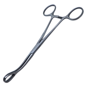 Foerster Sponge Forceps, Curved, Serrated Jaw, Overall Length 7" (180mm) 
