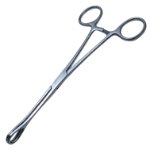 Foerster Sponge Forceps, Straight, Serrated Jaw, Overall Length 7" (180mm) 