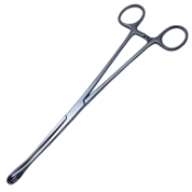 Foerster Sponge Forceps, Straight, Serrated Jaw, Overall Length 9-3/4" (250mm) 