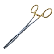 Fogarty H-Grip Clamp Forceps, Angled, Accepts 33mm Inserts, Overall Length 4-5/8" (118mm) 