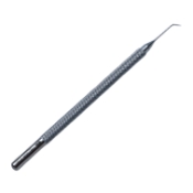 Fogla Fine Pointed DALK Dissector, Angled 60 Degrees, 5mm Bend To Tip, Round Knurled Handle, Overall Length 4-1/2" (114mm) E0480,3802E,E0480
