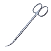Fomon Lower Lateral Scissor, Strong Curved Blade, Measures 29mm Blade Length Mid-Screw To Tip, Two Tone Finish, Overall Length 5" (127mm) 