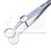 Francis Chalazion Forceps, Oval Solid 17mm Wide Lower Plate, Open Upper Plate, Inside Dimensions Of 12mm x 14mm, Serrated Handle, Polished Finish, Locking Thumb Screw, Overall Length 3-3/4" (97mm) - 5-3721