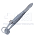 Francis Chalazion Forceps, Oval Solid 17mm Wide Lower Plate, Open Upper Plate, Inside Dimensions Of 12mm x 14mm, Serrated Handle, Polished Finish, Locking Thumb Screw, Overall Length 3-3/4" (97mm) - 5-3721