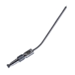 Frazier Suction Tube, 12 French (4mm), XX-Large, Angled 30 Degrees, Stylette, Thumb Plate Cutoff Hole, Working Length 4-1/2" (100mm), Overall Length 6-3/4" (171mm) 