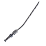 Frazier Suction Tube, 15 French (5mm), XXXXX-Large, Angled 30 Degrees, Stylette, Thumb Plate Cutoff Hole, Working Length 4-1/2" (100mm), Overall Length 6-3/4" (171mm) 
