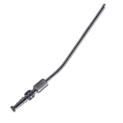Frazier Suction Tube, 15 French (5mm), XXXXX-Large, Angled 30 Degrees, Stylette, Thumb Plate Cutoff Hole, Working Length 4-1/2" (100mm), Overall Length 6-3/4" (171mm) 