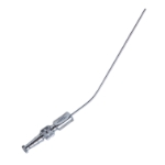 Frazier Suction Tube, 6Fr, (2mm), XX-Small, Angled 30 Degrees, Stylette, Thumb Plate Cutoff Hole, Working Length 4-1/2" (100mm), Overall Length 6-3/4" (171mm) 