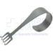 Freeman Face Lift Rake Retractor, 4 Prongs, Small, Thumb Ring, 22mm Blade Width, 19mm Blade Length, Overall Length Is 4-1/4" (108mm) - 19004-16-1036