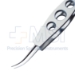 Freeman-Jaffe Lens Holding Forceps, Curved, Longitudinal Groove In Jaw, Three Hole Handle, Overall Length 4" (100mm) - 11-6-6201