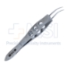 Freeman-Jaffe Lens Holding Forceps, Curved, Longitudinal Groove In Jaw, Three Hole Handle, Overall Length 4" (100mm) - 11-6-6201