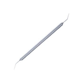 Fukasaku Lieberman Micro Finger / Phaco Spatula, Double Ended, Right (For Use In Right Hand), Angled Tips, Small Pupil Snapper Hook, Microfinger Other End, Longitudinal Grooved Handle, Overall Length 5-1/4" (130mm) 575566,11/4/3475,K3-2364
