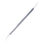 Fukasaku Lieberman Micro Finger / Phaco Spatula, Double Ended, Left (For Use In Right Hand), Angled Tips, Small Pupil Snapper Hook, Microfinger Other End, Longitudinal Grooved Handle, Overall Length 5-1/4" (130mm) 575932,11/4/3476,K3-2365
