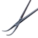 Gemini Forceps, Gentle Curve, Delicate, Serrated Jaws, Overall Length 7" (180mm) - 1921-21642BX