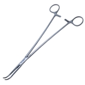 Gemini Forceps, Strong Curve, Delicate, Serrated Jaws, Overall Length 11" (280mm) 