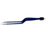 Gerald Bayonet Bipolar Forceps, 1mm Tip, 10mm High Polish Area, Overall Length 7-1/2" (190.5mm) 220-440,220-240