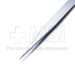 German Jeweler Extra Fine Pointed Forceps, 0.2mm Tip Width, #1, Smooth Flat Handle, Matte Finish, Overall Length 4-3/4" (120mm) - 11-6-7621