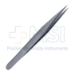 German Jeweler Extra Fine Pointed Forceps, 0.2mm Tip Width, #1, Smooth Flat Handle, Matte Finish, Overall Length 4-3/4" (120mm) - 11-6-7621
