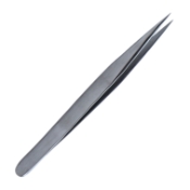 German Jeweler Extra Fine Pointed Forceps, 0.2mm Tip Width, #1, Smooth Flat Handle, Matte Finish, Overall Length 4-3/4" (120mm) 2089864,11/6/7621,K5-6510,08-01603