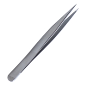 German Jeweler Extra Fine Pointed Forceps, 0.17mm Tip Width, #3C, Smooth Flat Handle, Matte Finish, Overall Length 4-1/3" (110mm) 2093516,11/6/7631,K5-6520,08-01606