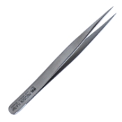 German Jeweler Extra Fine Pointed Forceps, 0.17mm Tip Width, #3, Smooth Flat Handle, Matte Finish, Overall Length 4-3/4" (120mm) 2097169,11/6/7641,K5-6530,08-01605